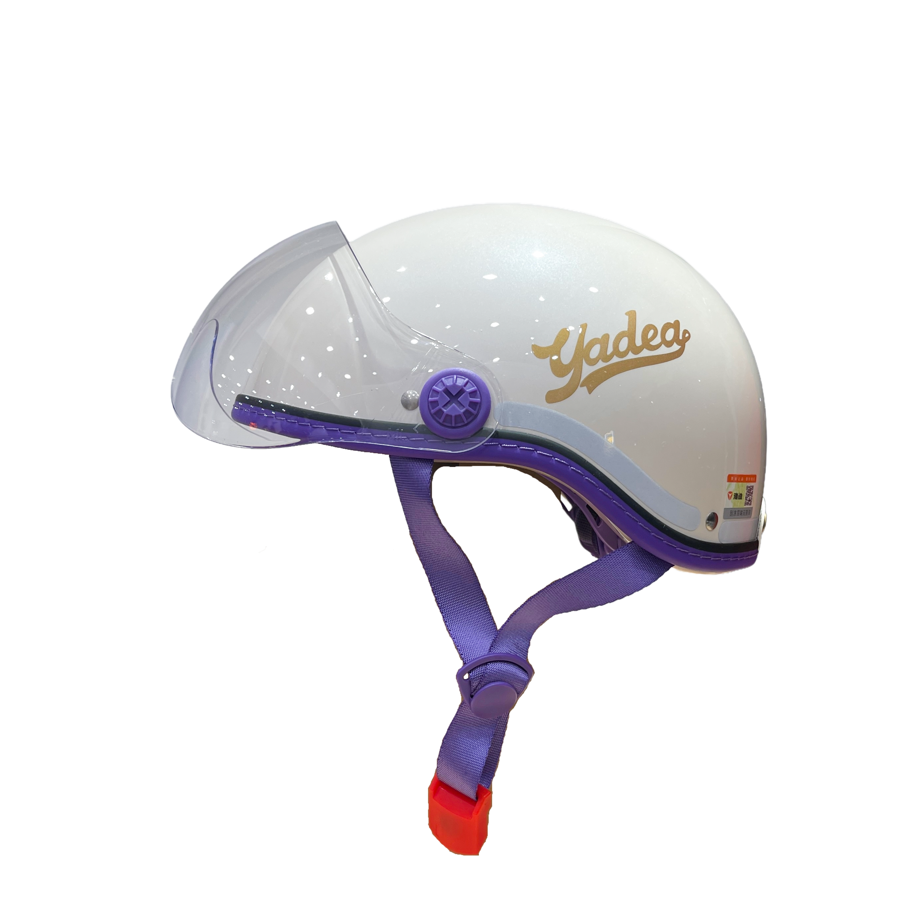 Yadea Custom Retro Fashion Helmet “Violet” Magnetic-Secure